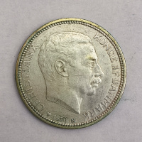 Avers : Danemark 2 kroner 1930 - 60e anniversaire du roi Christian X