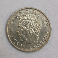 Obverse : Sweden 2 kronor -Gustaf VI Adolf 1953-TS