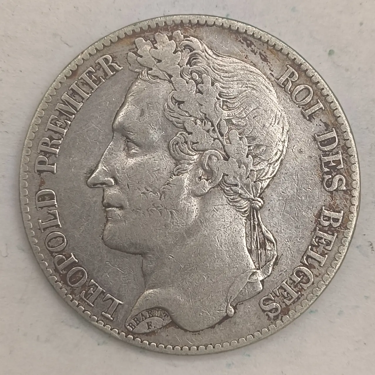 Obverse : 5 francs - Leopold first laureate head