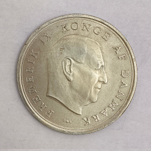 Obverse : Denmark 10 kroner Wedding of Princess Margrethe - Frederick IX 1967- C