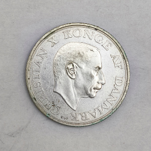 Obverse : Denmark 2 kroner 25th Anniversary of the Kingdom - Christian X 1937