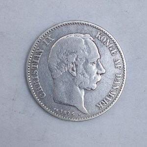 Obverse : Denmark 2 kroner - Christian IX 1875-♥ CS HC