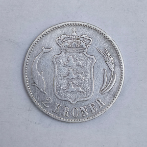 Rückseite : Dänemark 2 Kronen - Christian IX 1875-♥ CS HC