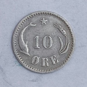 Rückseite : Dänemark 10 Øre - Christian IX 1903 VBP