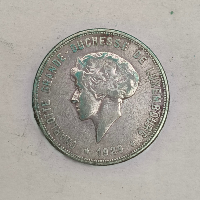 Obverse : Luxembourg 10 francs 1929