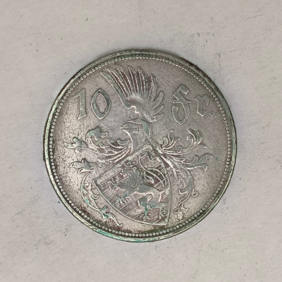 Rückseite : Luxemburg 10 Franken 1929
