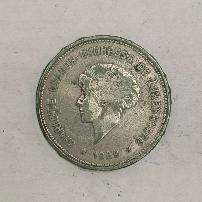 Obverse : Luxembourg 5 francs 1929