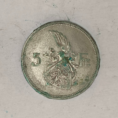 Rückseite : Luxemburg 5 Franken 1929