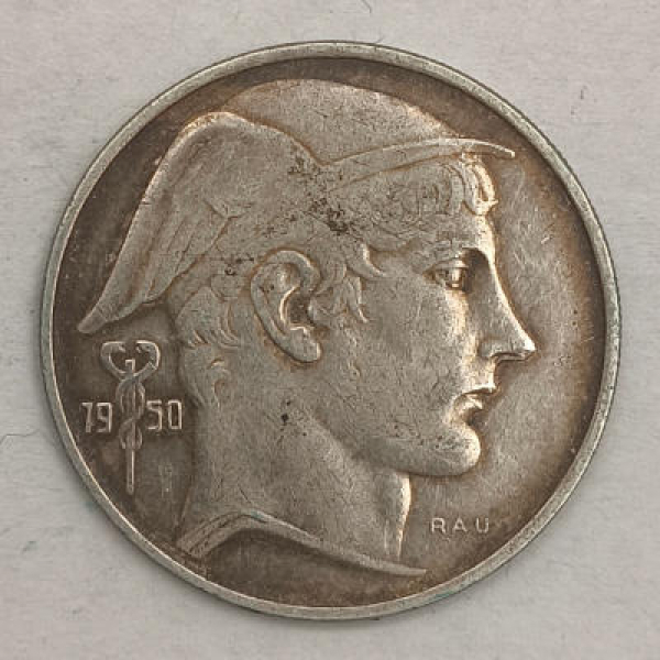 Obverse : Belgium 20 francs Legend in English - BELGIQUE 1950 - ↑↑