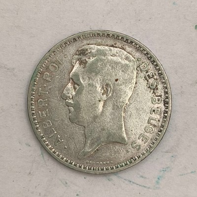 Obverse : 20 francs - Albert I in French
