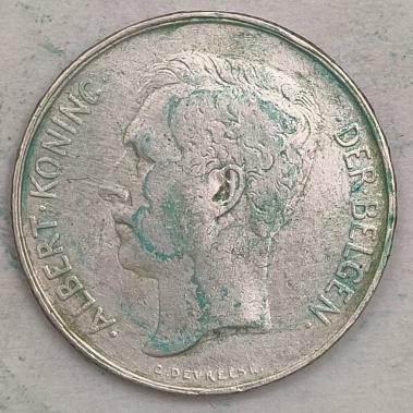 Obverse : Belgium 2 francs - Albert Koning Der Belgian 1911