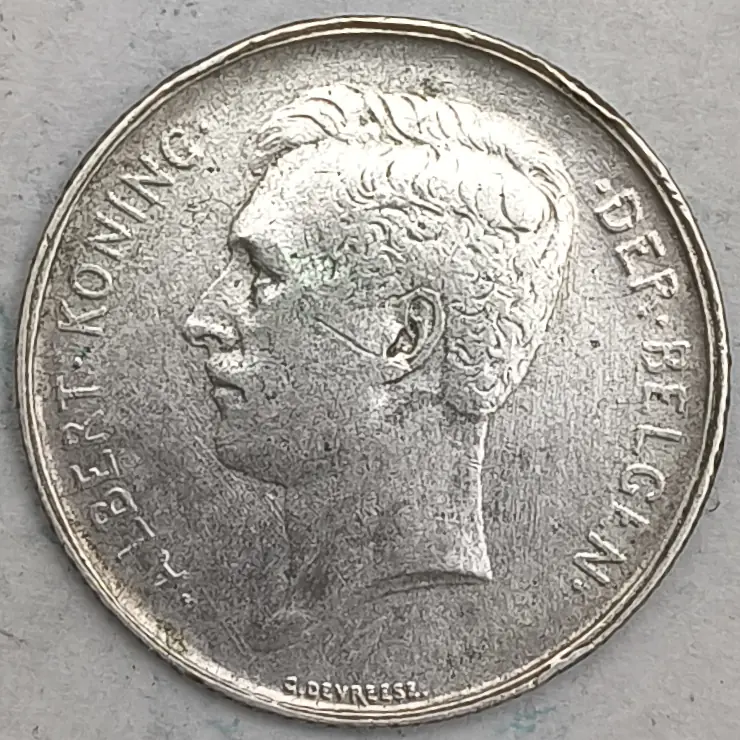 Obverse : 1 franc - Albert I in Dutch