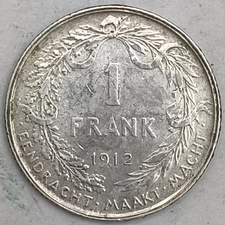 Rückseite : 1 franc - Albert Ier en néerlandais