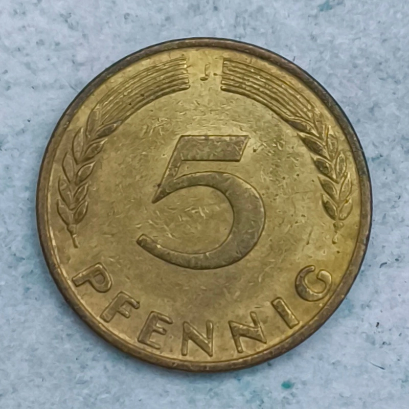 Rückseite : Deutschland 5 Pfennig 1950 klein J