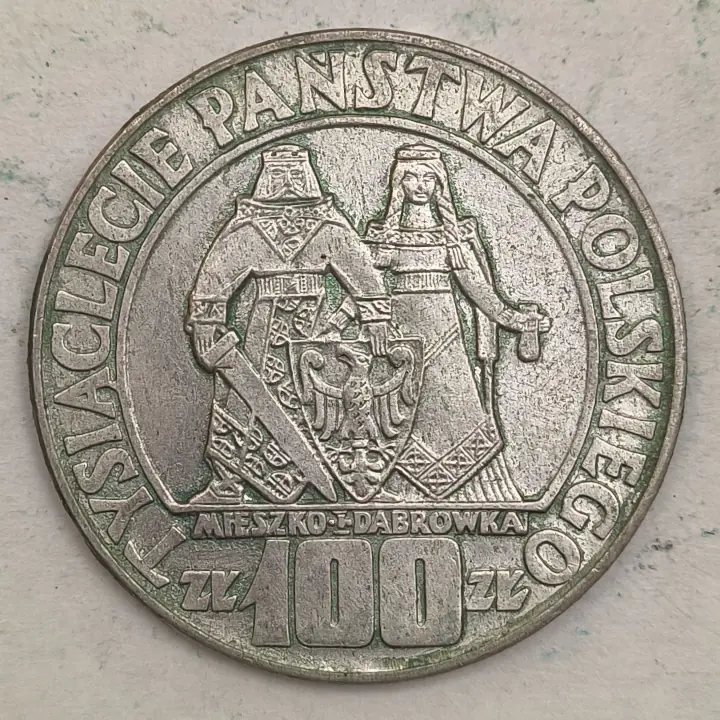 Rückseite : 100 Zloty Polen 1966