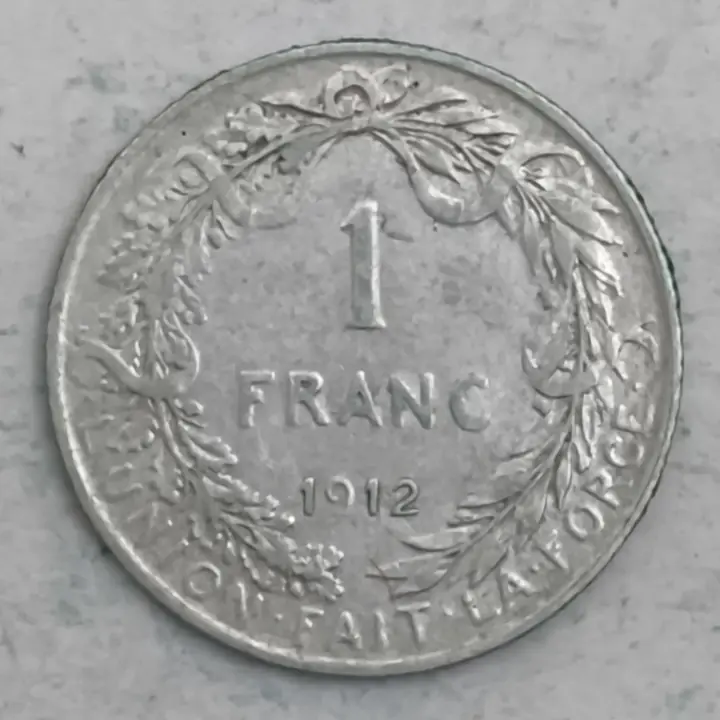 Rückseite : 1 franc 1912 Albert Ier - Albert Roi des Belges