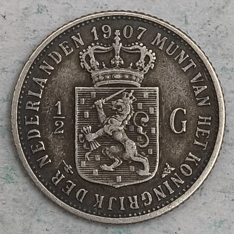 Rückseite : Niederlande ½ Gulden 1907