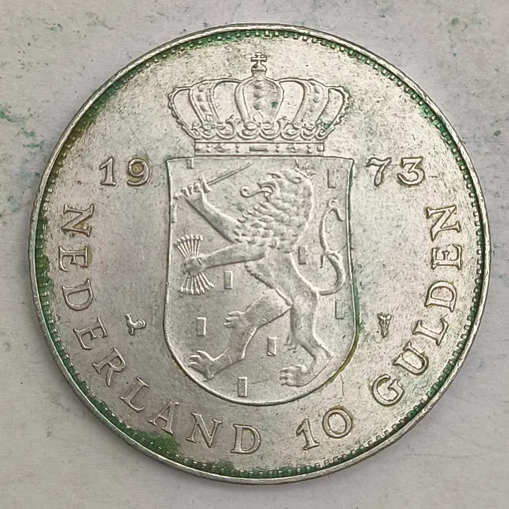Rückseite : 10 Gulden - 25. Jahrestag der Herrschaft von Königin Juliana.
