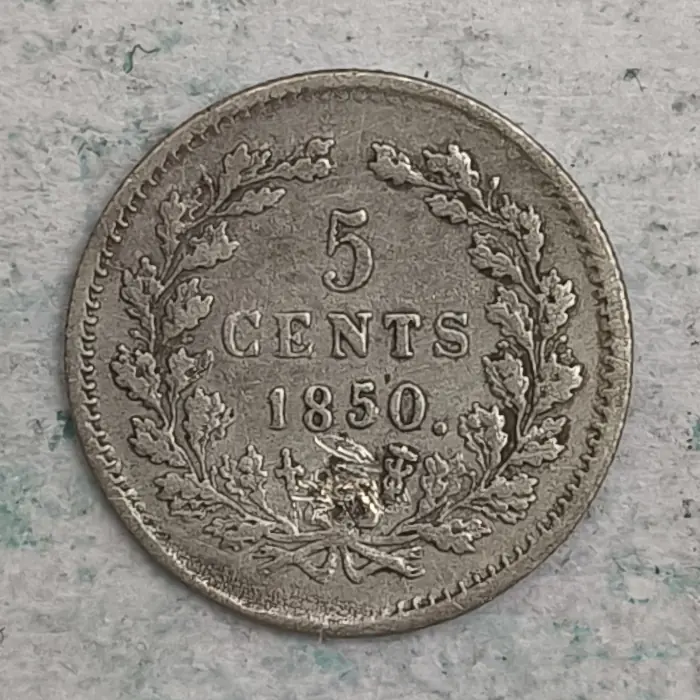 Rückseite : Niederlande 5 Cent 1850