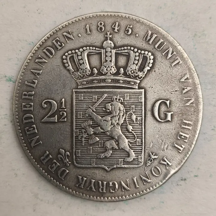 Rückseite : Niederlande, 2½ Gulden, Wilhelm II 1845