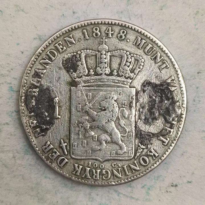 Rückseite : Niederlande, 1 Gulden, Willem II 1848