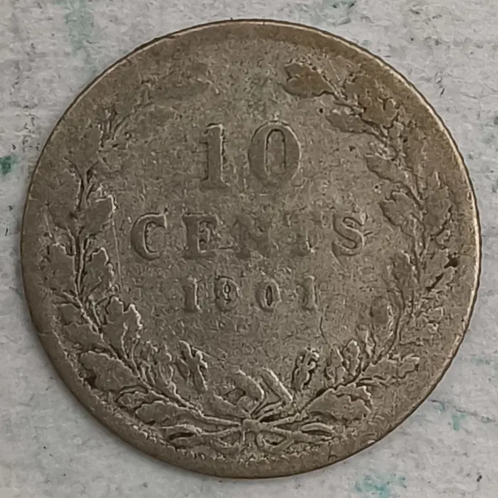 Rückseite : Niederlande 10 Cent - Wilhelmina 1901
