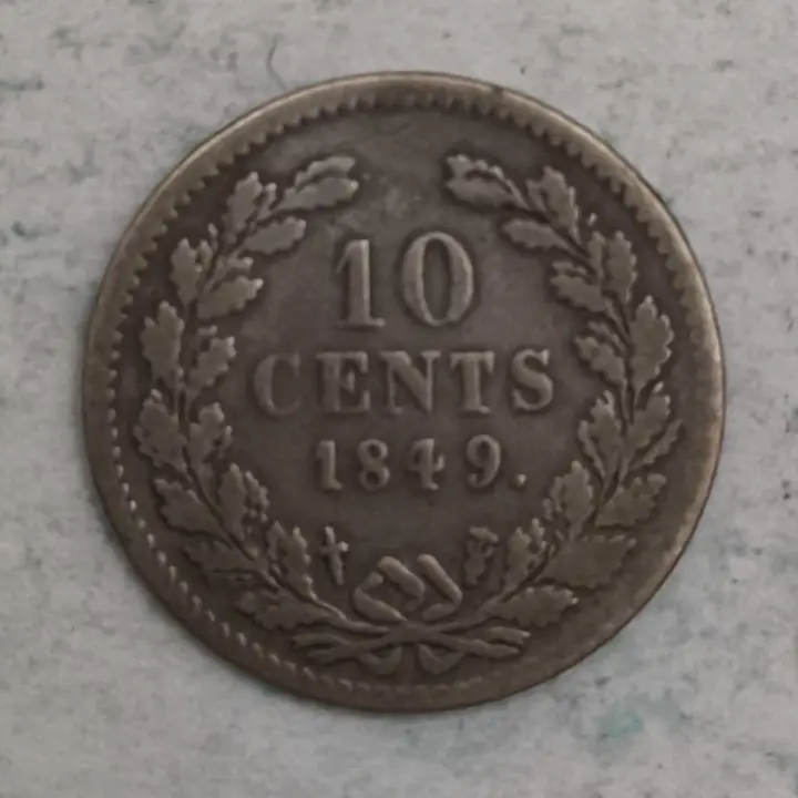 Rückseite : Niederlande 10 Cent - Willem II - 1849