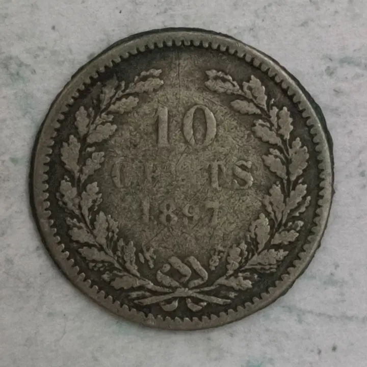 Rückseite : Niederlande 10 Cent - Wilhelmina 1897