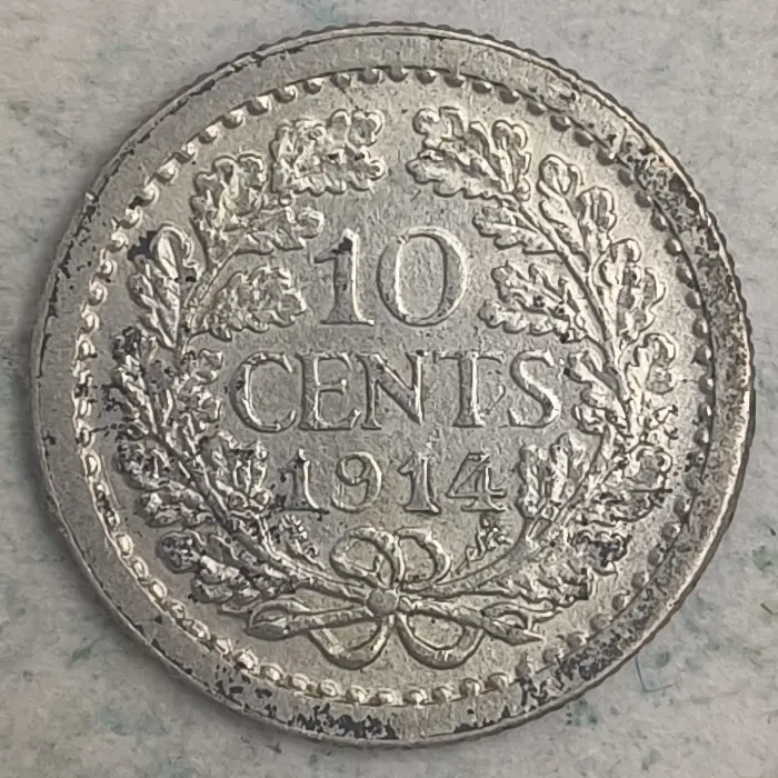 Rückseite : Niederlande 10 Cent - Wilhelmina - 1914