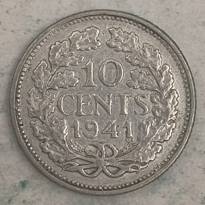 Rückseite : Niederlande 10 Cent - Königin Wilhelmina - 1941