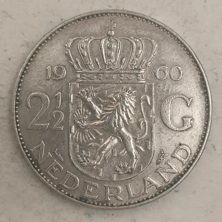 Rückseite : Niederlande 2½ Gulden - Juliana - 1960