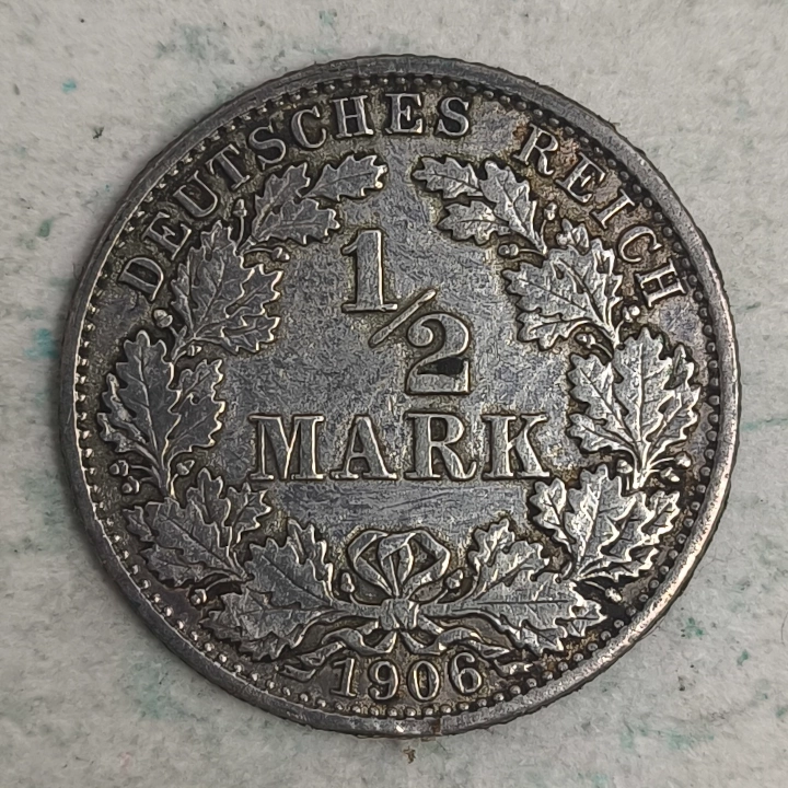 Rückseite : Deutschland - ½ Mark - Wilhelm II - 1906-G