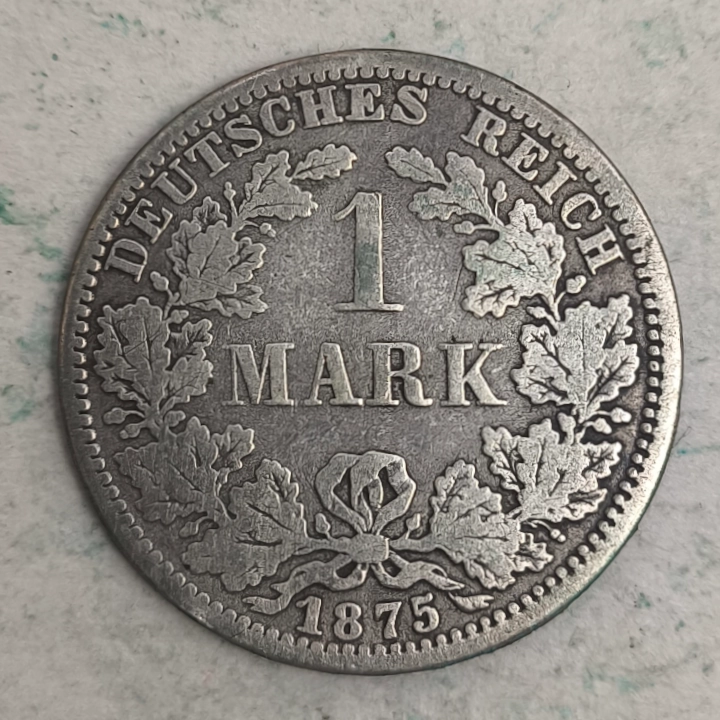Rückseite : Deutschland - 1 Mark - Wilhelm I - 1875-A