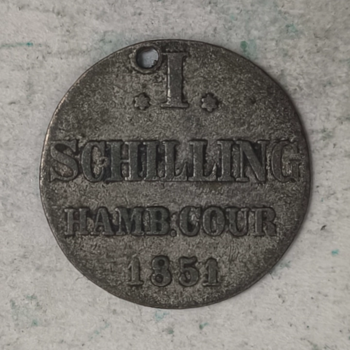 Rückseite : Deutschland - 1 Schilling - Hamburg 1851
