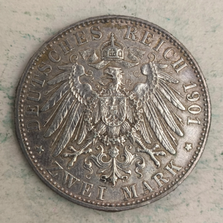 Rückseite : Germany - 2 marks -Wilhelm II 1901