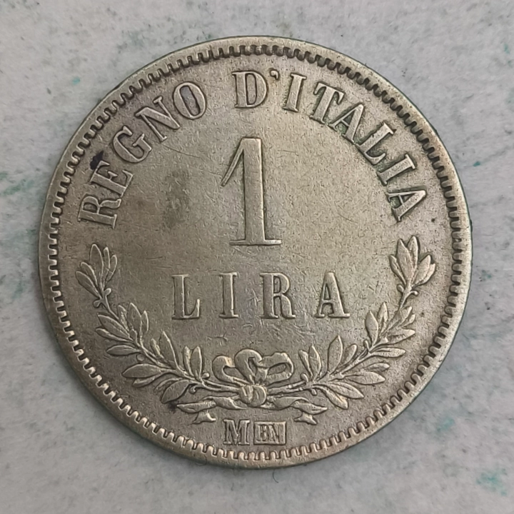 Rückseite : Italien - 1 lira 1863 - M