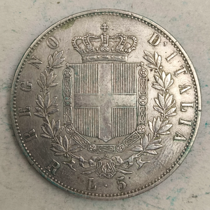 Rückseite : Italien - 5 Lire 1878 R - Vittorio Emanuelle II