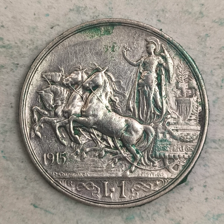 Rückseite : Italien - 1 Lire 1915 R - Vittorio Emanuelle III