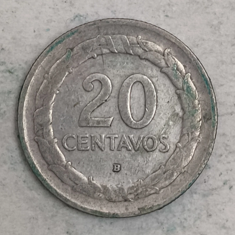 Rückseite : Kolumbien 20 Centavos - Francisco de Paula Santander 1947 B