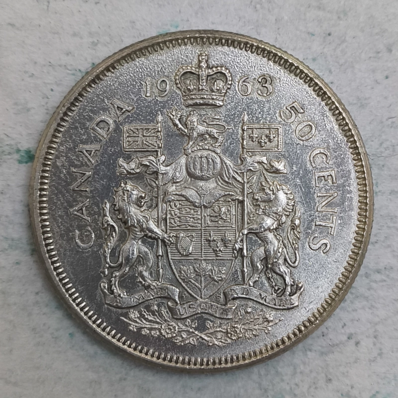 Rückseite : Kanada 50 Cent - Elizabeth II 1963