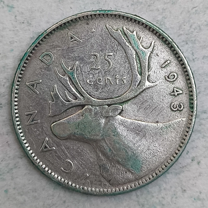 Rückseite : Kanada 25 Cents - Georg VI 1943