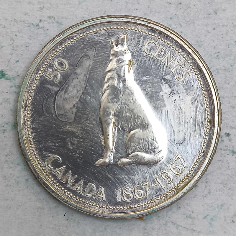 Rückseite : Kanada 50 Cent - Elizabeth II 1967