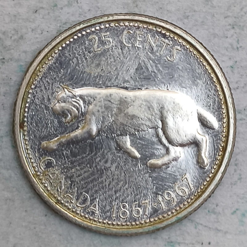 Rückseite : Kanada 25 Cent - Elizabeth II 1967