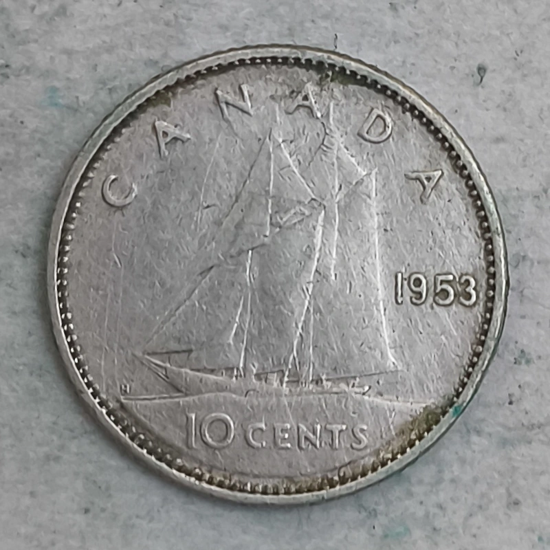 Rückseite : Kanada 10 Cent - Elizabeth II 1953