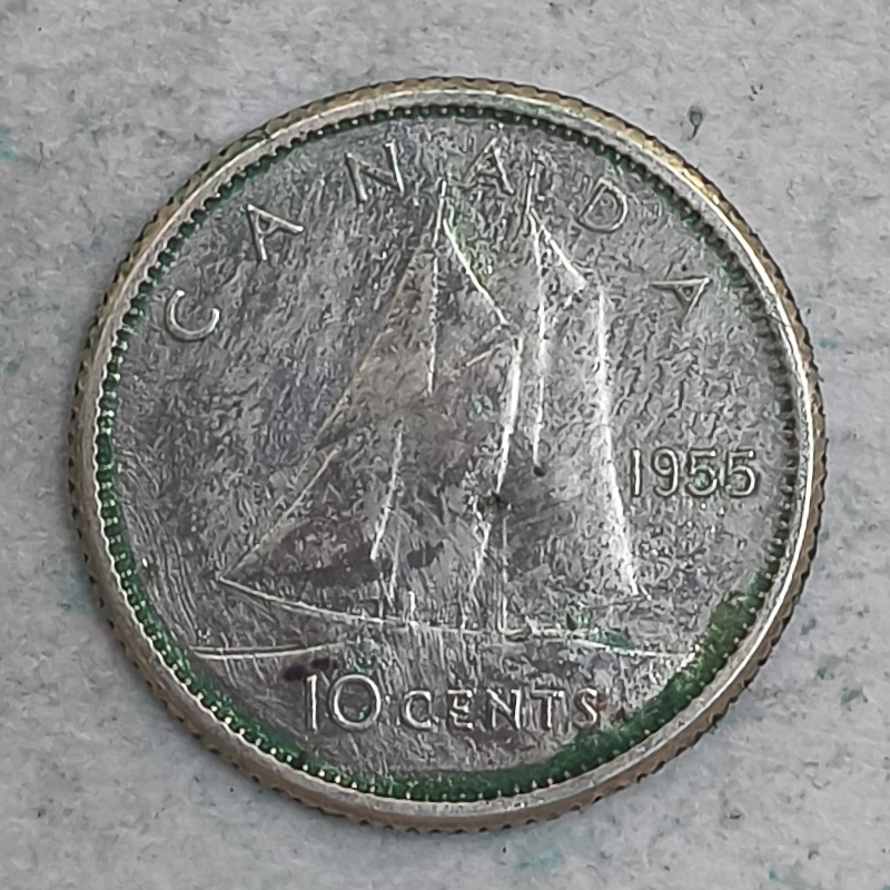Rückseite : Kanada 10 Cent - Elizabeth II 1955