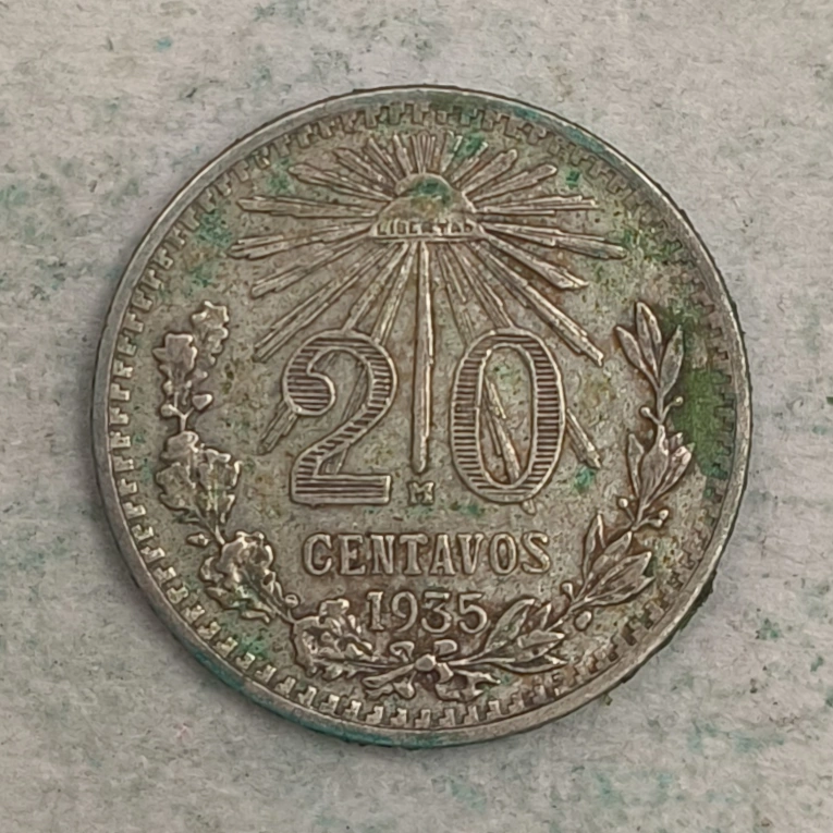 Rückseite : Mexiko 20 Centavos 1935 M