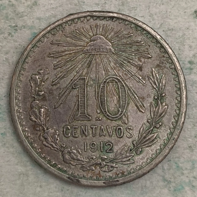 Rückseite : Mexico 10 Centavos 1912 M