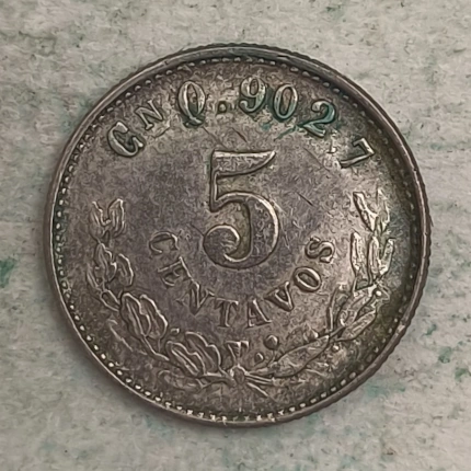 Rückseite : Mexico 5 Centavos 1902 Cn Q