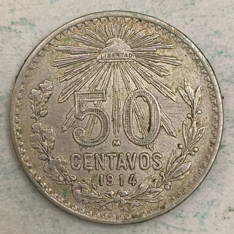 Rückseite : Mexico 50 Centavos 1914 M