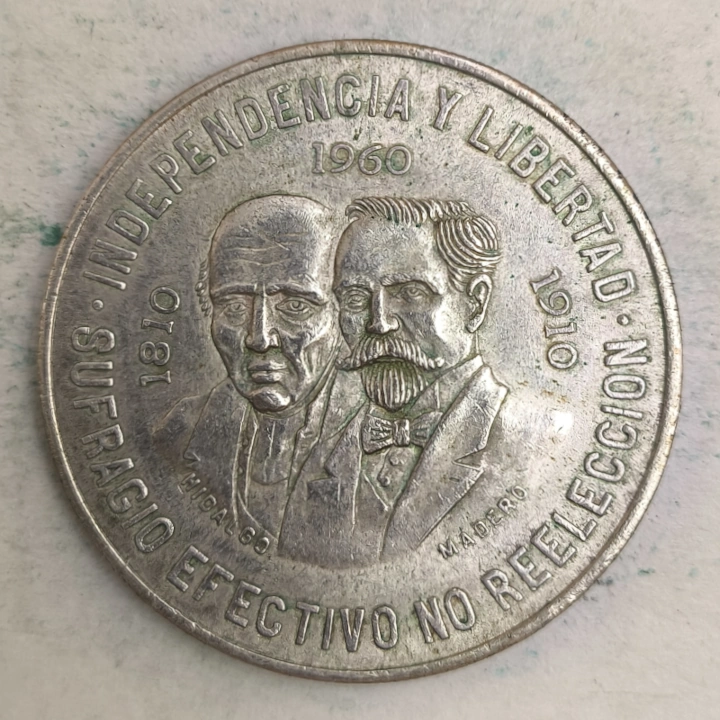 Rückseite : Mexiko 10 Pesos 1960 Mo - Hidalgo mit Madero